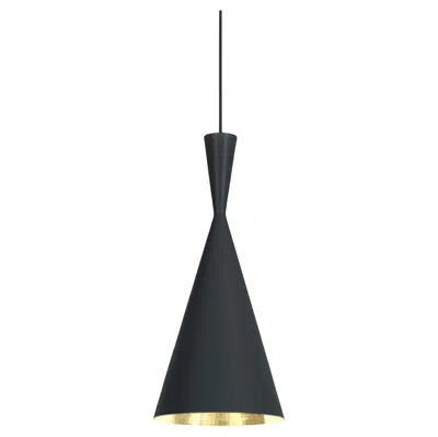 Pre-owned Tom Dixon 'beat Tall' Metal Pendant In Black