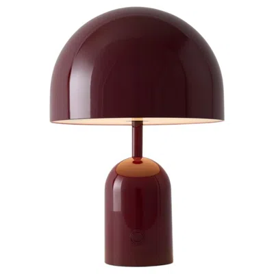 Pre-owned Tom Dixon 'bell' Portable Led Lamp In Burgundy In Red