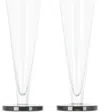 Tom Dixon Puck Set Of Two Flute Glasses In Clear