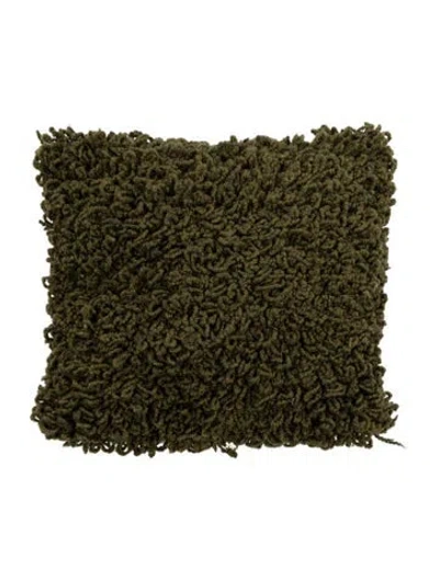 Pre-owned Tom Dixon Boucle Throw Pillow In Green