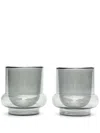 Tom Dixon Set Of 2 Bump Mugs In Grey