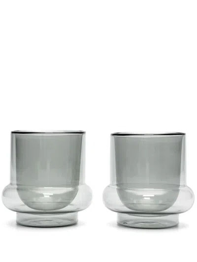 Tom Dixon Set Of 2 Bump Mugs In Grey