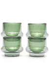 Tom Dixon Set Of 4 Bump Espresso Cups In Grey
