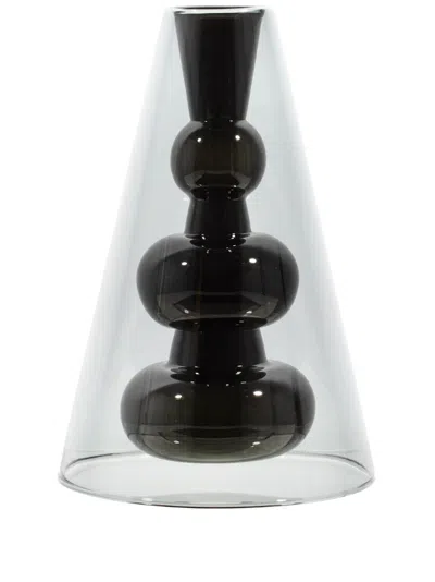Tom Dixon Black Bump Glass Vase
