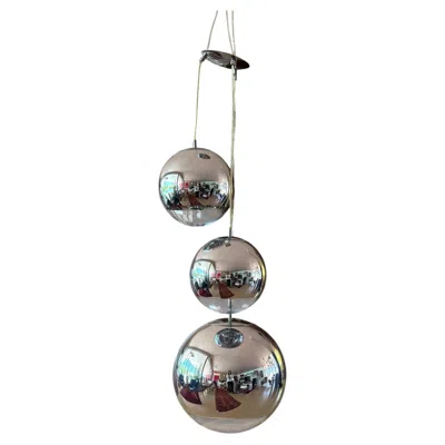 Pre-owned Tom Dixon Chrome Finish Three Spheres Lighting Pendant By , 21st Century In Transparent