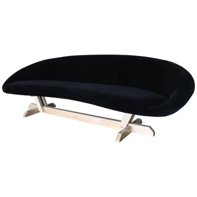 Pre-owned Tom Dixon George Smith "bean" 4-seat Sofa By  In Kvadrat "haakon" Mohair-velvet In Black