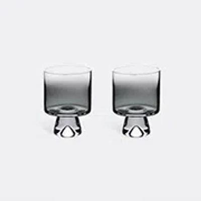 Tom Dixon Tank Low Ball Set-of-two Glasses In Black
