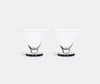 Tom Dixon Glassware Clear / Black Base 6 In Clear / Black Base