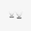 Tom Dixon Grey Puck Cocktail Glass Set In Neutrals