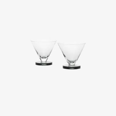 Tom Dixon Grey Puck Cocktail Glass Set In Neutrals