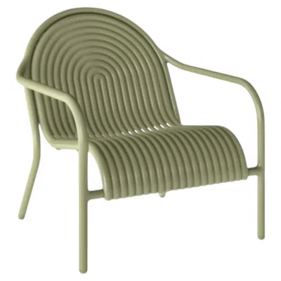 Pre-owned Tom Dixon "groove" Aluminum Outdoor Lounge Chair In Moss Green