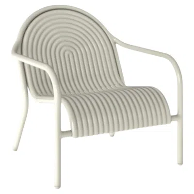 Pre-owned Tom Dixon "groove" Aluminum Outdoor Lounge Chair In Putty In Gray