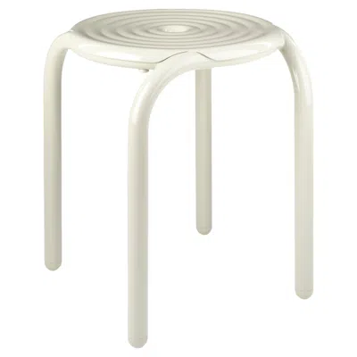 Pre-owned Tom Dixon 'groove' Aluminum Outdoor Stool In Putty In Brown