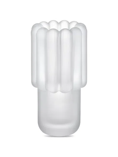 Tom Dixon Medium Press Frosted Stem Vase In White
