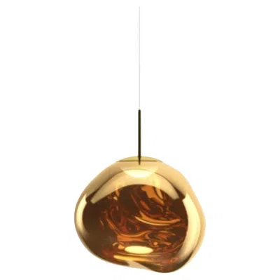 Pre-owned Tom Dixon 'melt' Polycarbonate Pendant In Gold In Brown