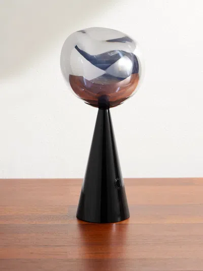 Tom Dixon Melt Portable Silver And Black-tone Led Lamp