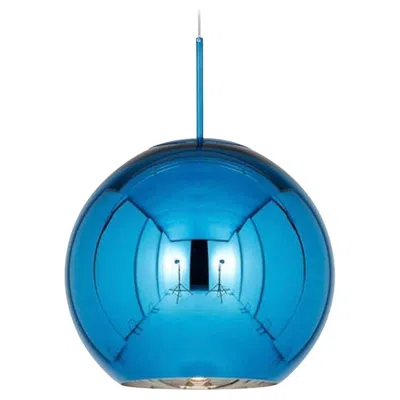 Pre-owned Tom Dixon Minimal Large Blue Copper Pendant Light, Limited Edition