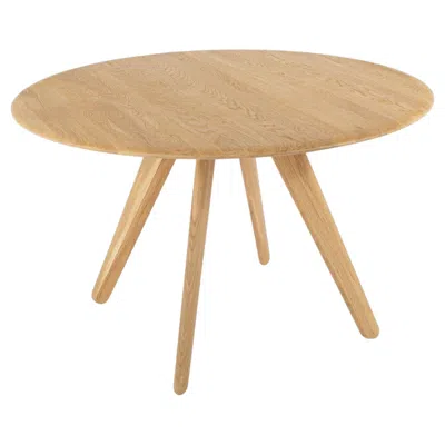 Pre-owned Tom Dixon Natural Oak 'slab' 48-inch Round Dining Table In Brown