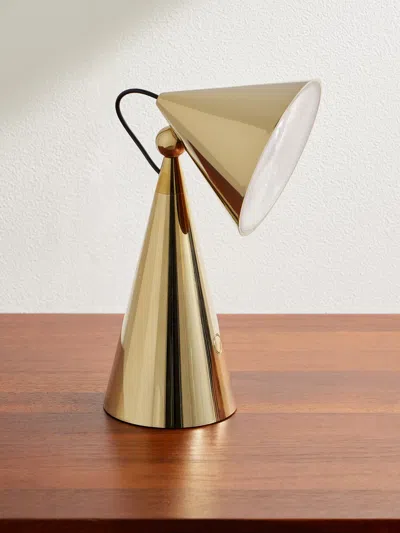 Tom Dixon Pose Portable Gold-tone Lamp