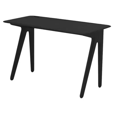 Pre-owned Tom Dixon 'slab' Solid Wood Desk In Black Stained Oak