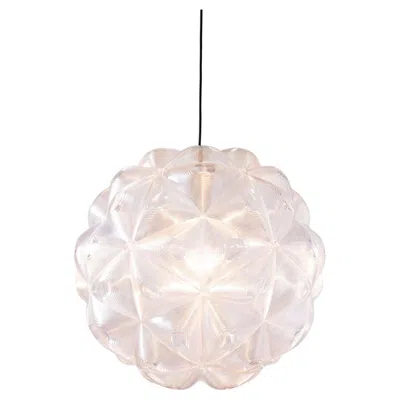 Pre-owned Tom Dixon Spherical Lens Psychedelic Polycarbonate Pendant Chandelier In Sand