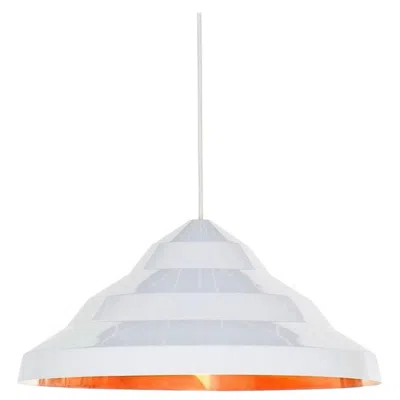 Pre-owned Tom Dixon Step Beat Fat White Pendant Light Fixture, Copper, Contemporary, Uk
