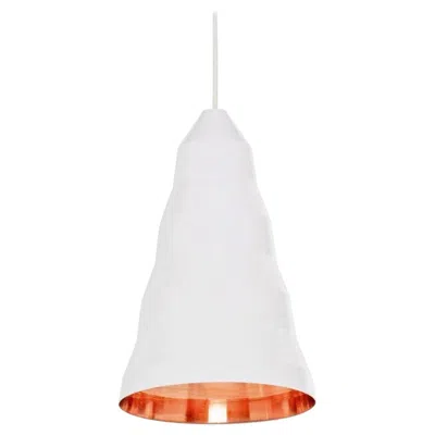 Pre-owned Tom Dixon Step Beat Tall White Pendant Light Fixture, Copper, Contemporary Uk
