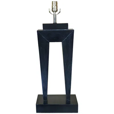 Pre-owned Tom Dixon Style Ebonized Hairpin Table Lamp In Brown
