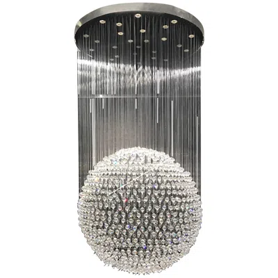 Pre-owned Tom Dixon Swarovski Crystal Palace Chandelier In Transparent