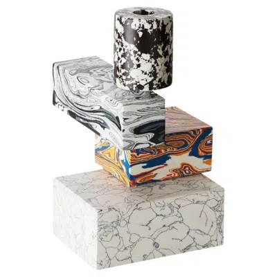 Pre-owned Tom Dixon Swirl Candelabra In Gray