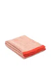 Tom Dixon Thread Bordered Throw (180cm X 140cm) In Orange