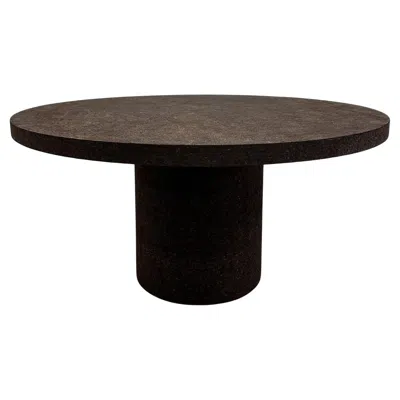 Pre-owned Tom Dixon Vintage 1970s Round Dining Table In Chocolate Brown Cork