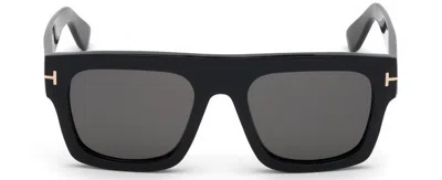 Tom Ford 0711 Fausto Rectangle Sunglasses In Grey