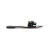 Tom Ford Whitney Croc-embossed Leather Slides In Black