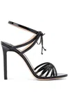 Tom Ford Woman Sandals Charcoal Size 6 Goat Skin In Black