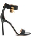 Tom Ford Lock Hardware Leather Open Toe Sandals In Black