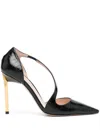 Tom Ford Patent Asymmetrical Stiletto Pumps In Black