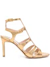 Tom Ford Gold Colored Décolleté With Adjustable Straps And Medium Heel In Gold