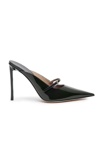 Tom Ford 105mm Patent Leather Aera Mule In Green