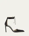 Tom Ford 105mm Patent Leather Ankle-tie Pumps In Black
