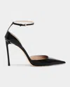 Tom Ford Patent Leather Vertigo Ankle Strap Pump In Black