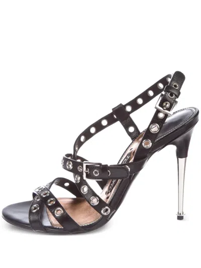 Tom Ford 10mm Buckle-detail Heeled Sandals In Black
