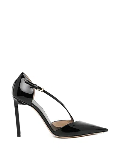 Tom Ford 110mm Buckle Strap Pointed Pumps In Black