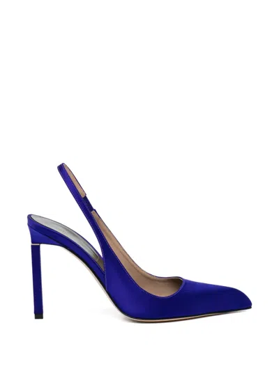 Tom Ford Satin Slingback Pumps In Purple
