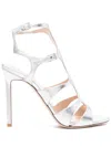 Tom Ford 115mm Lizard-effect Sandals In Silver