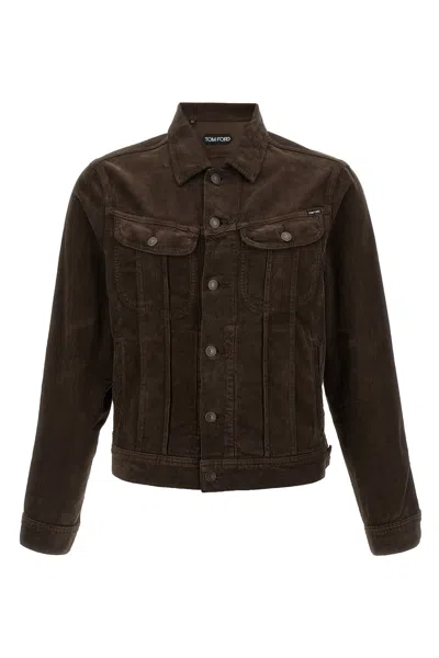 TOM FORD '12 WAVES CORD ICON' JACKET