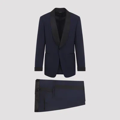 Tom Ford 120's Wool Evening Suit For Men In Blue