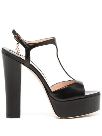 Tom Ford 130mm Angelina Sandals In Black