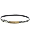 Tom Ford 15mm Snake-embossed Leather Belt In Black