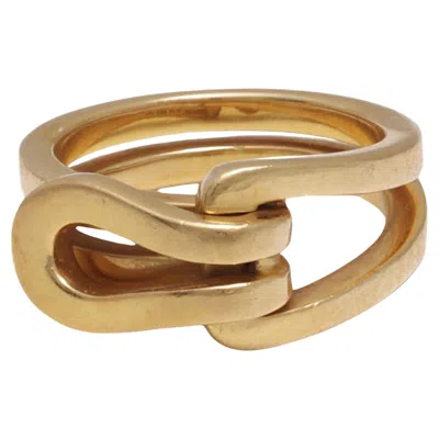 Pre-owned Tom Ford 18 Kt. Yellow Gold  Interlocked Ring, With Box